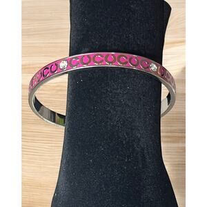 Coach Signature Metal Enamel & Crystal Bangle